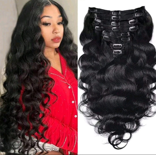 Wavy Long Full Head Clip-in Hair Extensions
