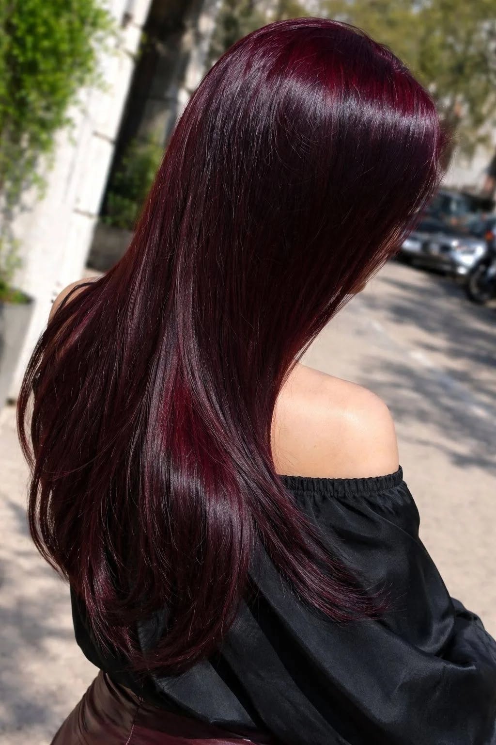Black Cherry Hair Color – 100% Human Hair Wig.