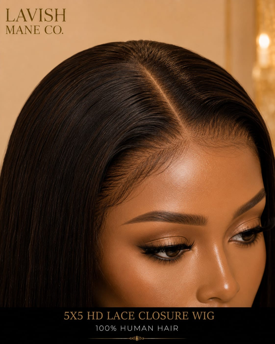 5×5 HD Lace Closure Wig – 100% Human Hair SA