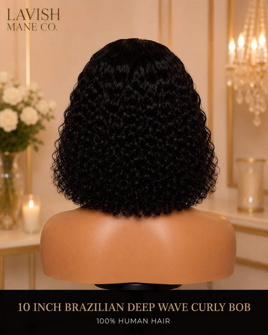 10 inch Brazilian Deep Wave Curly Bob Wig