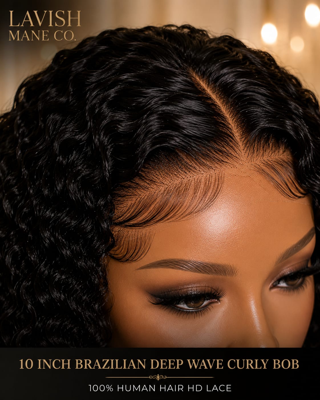 10 inch Brazilian Deep Wave Curly Bob Wig