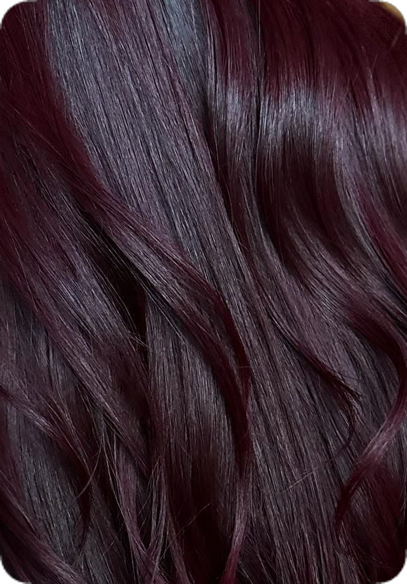 Black Cherry Hair Color – 100% Human Hair Wig.