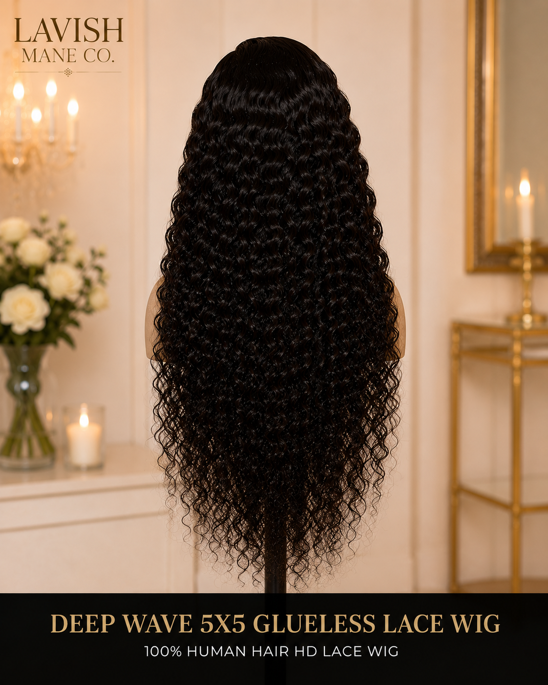 Deep Wave 5×5 Glueless HD Lace Wig SA