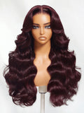 Black Cherry Hair Color – 100% Human Hair Wig.