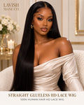 Straight Glueless HD Lace Wig | 100% Human Hair