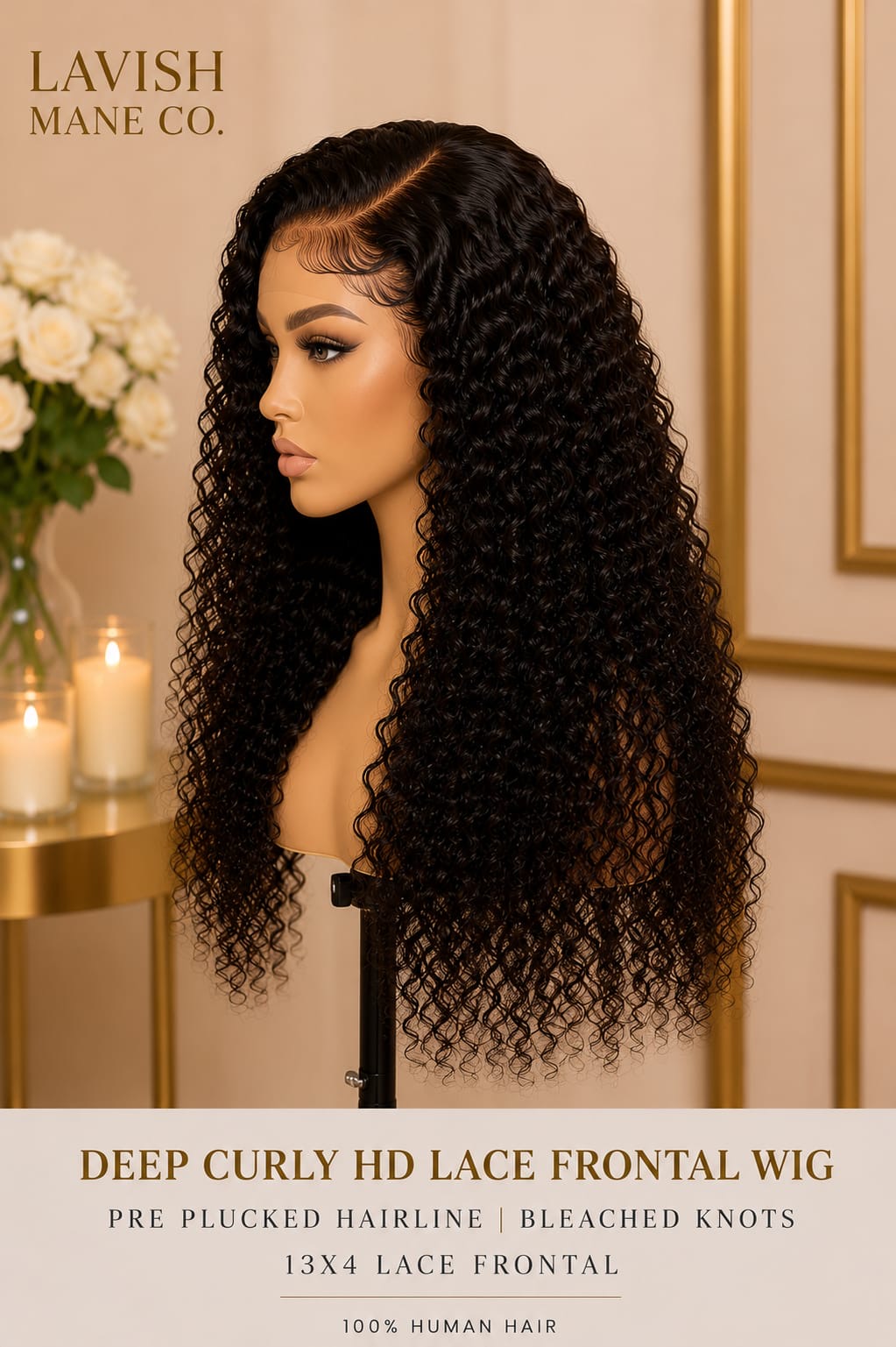 Deep Curly HD Lace Frontal Wig