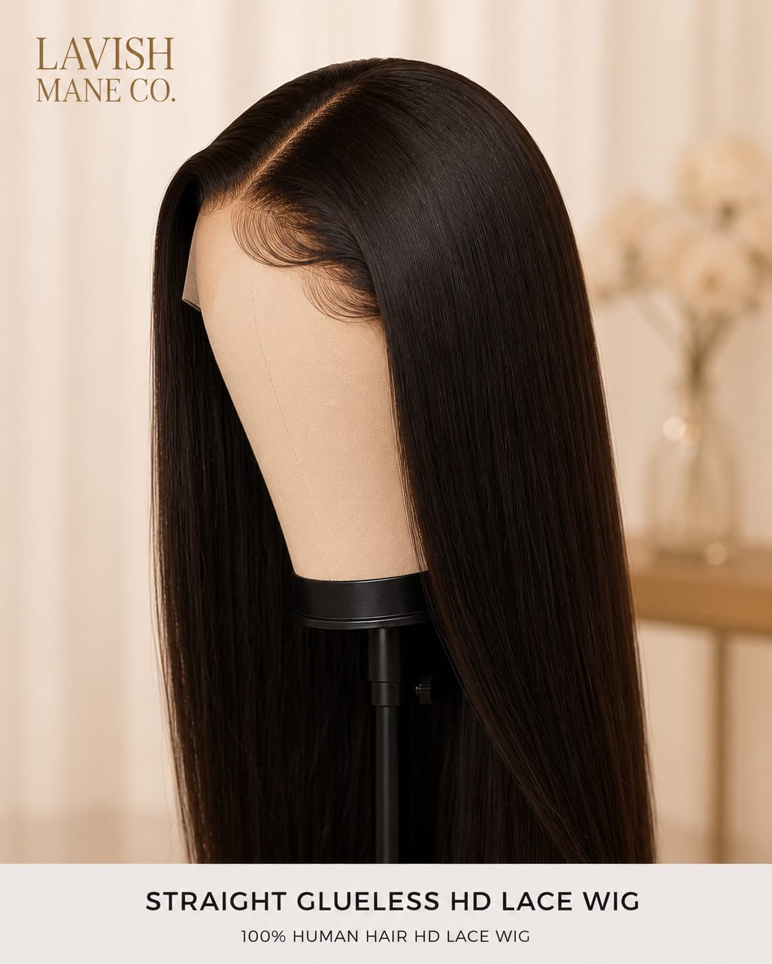 Straight Glueless HD Lace Wig | 100% Human Hair