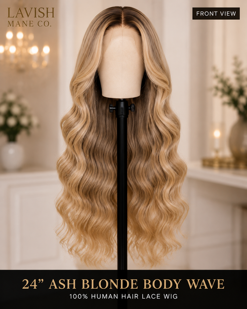 Ash Blonde Body Wave 100% Human Hair HD Lace Wig