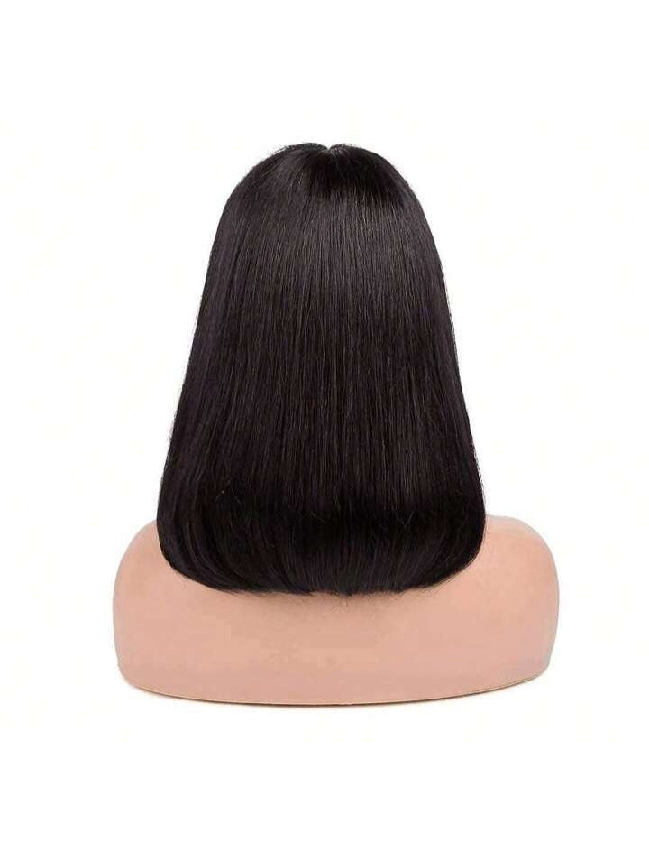 10” Glueless Fringe Bob Wig – No Lace | 100% Human Hair