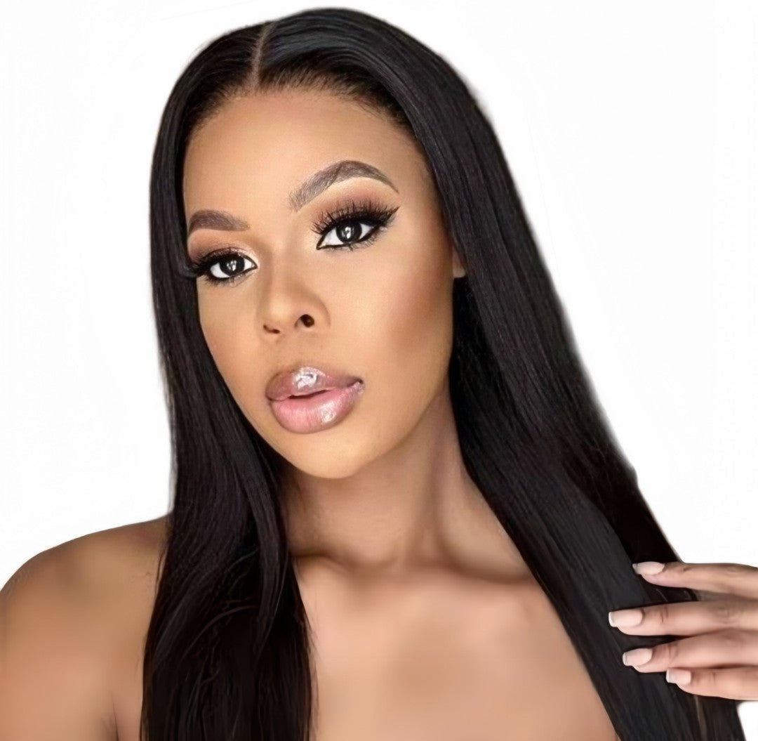 Glueless Straight HD Lace Frontal Wig – 100% Human Hair | SA