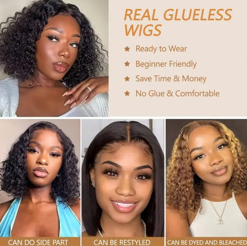 10 inch Brazilian Deep Wave Curly Bob Wig SA