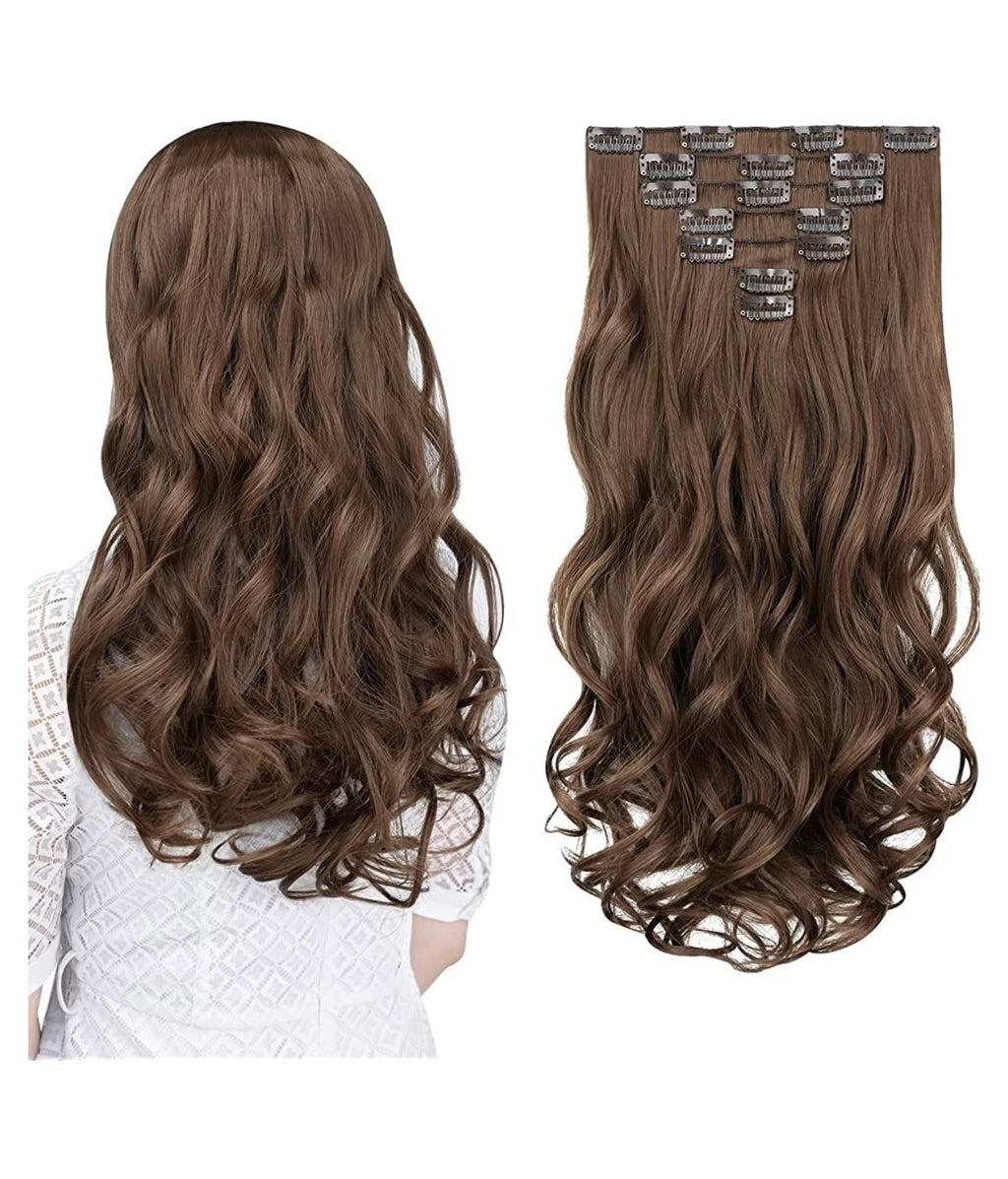 Long Brown Clip-In Hair Extensions – 100% Human Hair SA