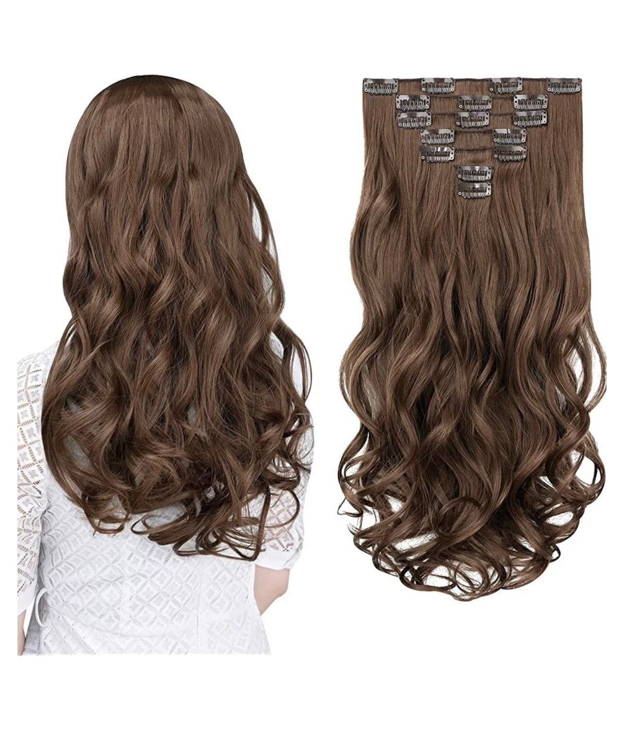 Long Brown Clip-In Hair Extensions – 100% Human Hair SA