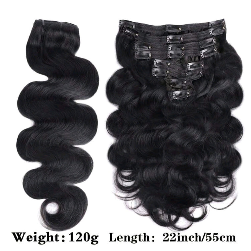 Wavy Long Full Head Clip-in Hair Extensions