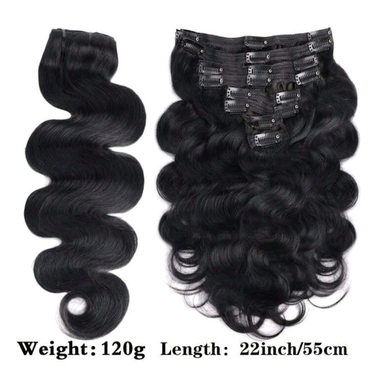 Wavy Long Full Head Clip-in Hair Extensions