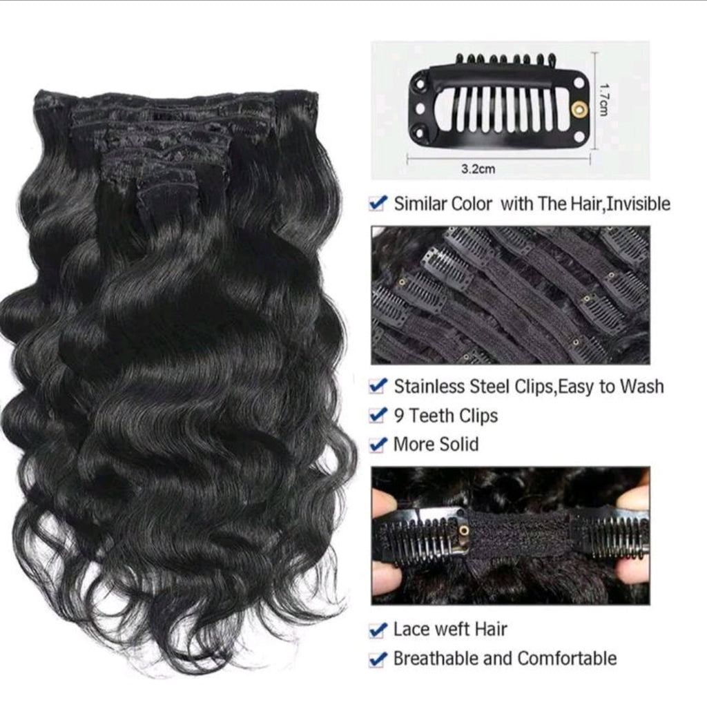 Wavy Long Full Head Clip-in Hair Extensions