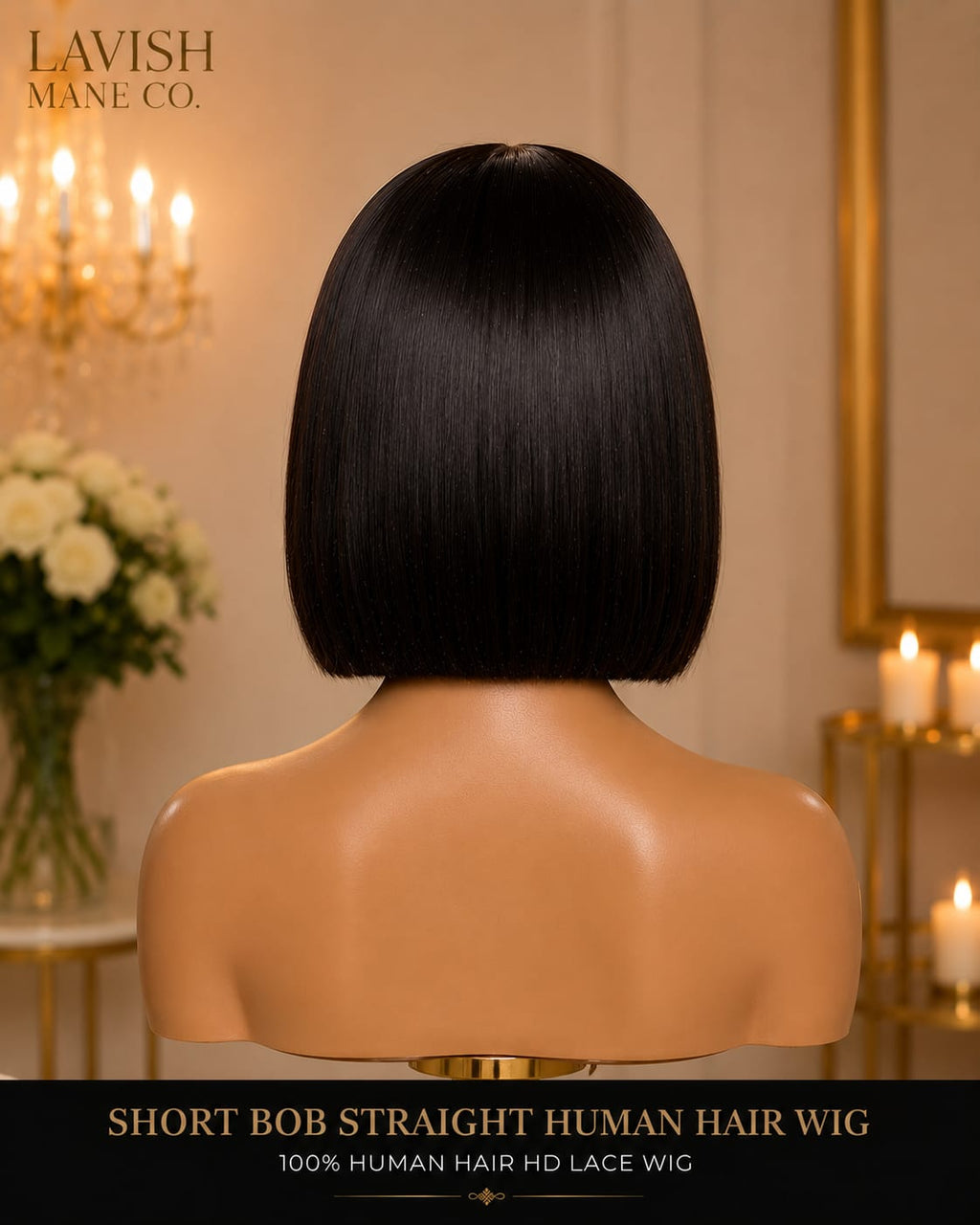 Short Bob Straight Human Hair Wig SA