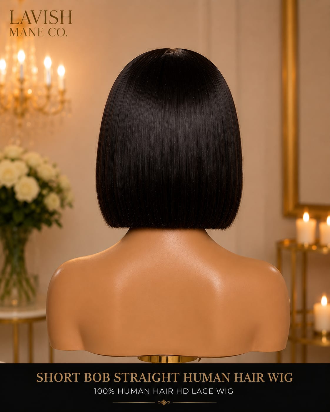 Short Bob Straight Human Hair Wig SA