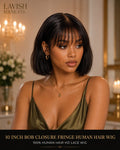 10 Inch Bob Closure Fringe Human Hair Wig