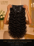 Curly Wavy Long 4 Piece Thick Clip-In Hair Extensions