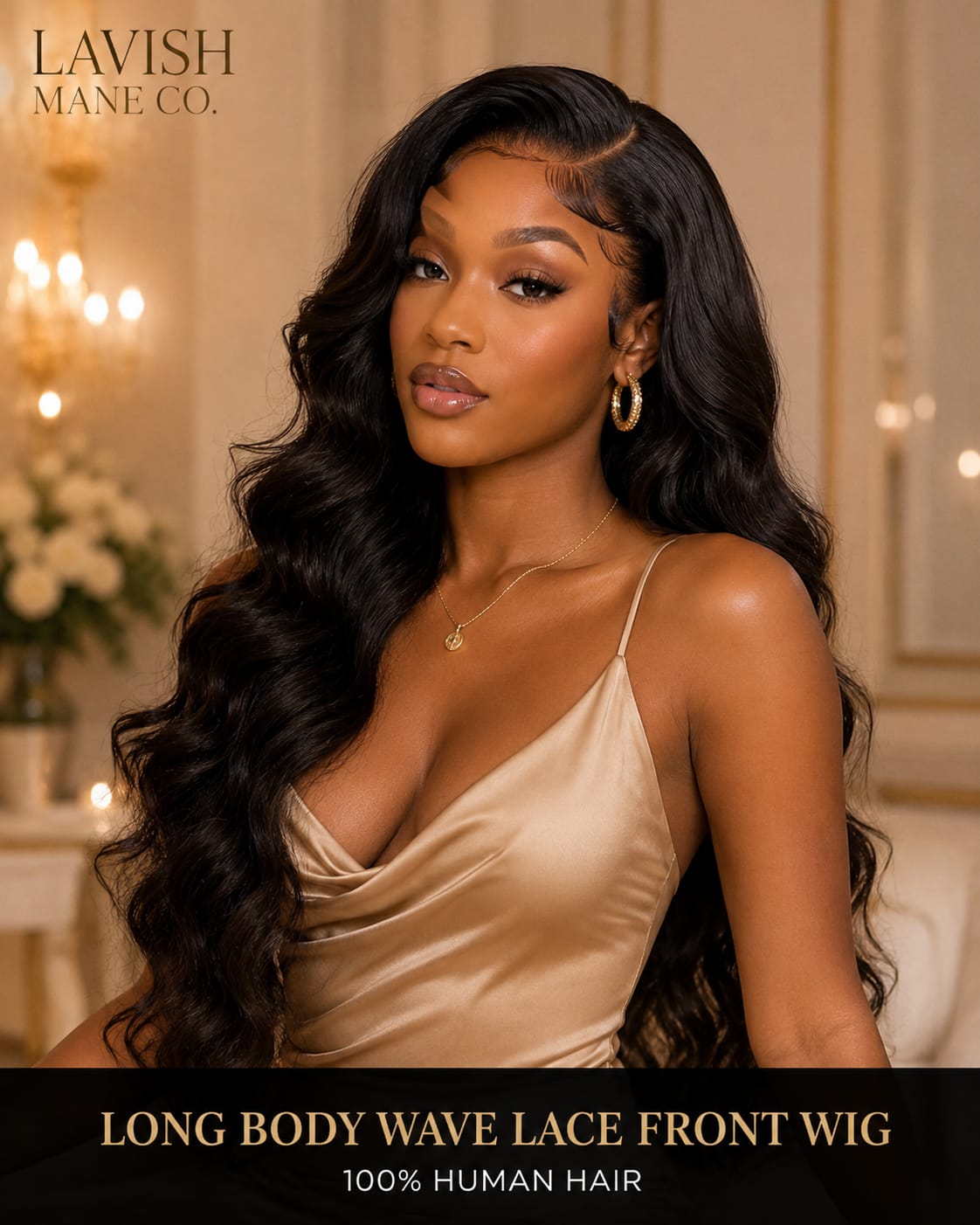 Long Body Wave 100% Human Hair Lace Front Wig