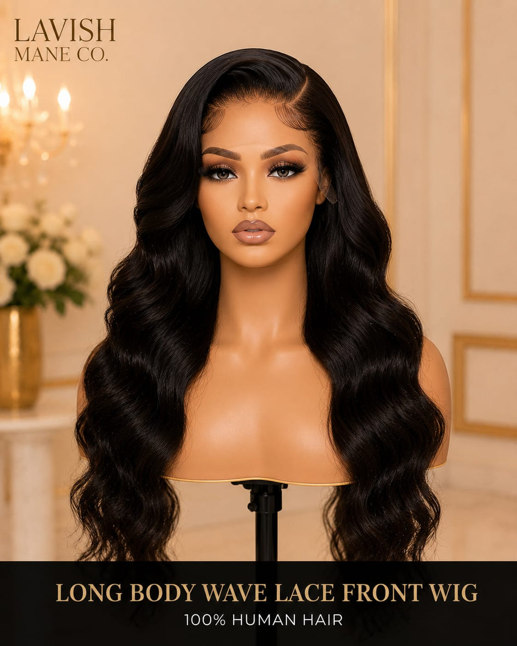 Long Body Wave 100% Human Hair Lace Front Wig