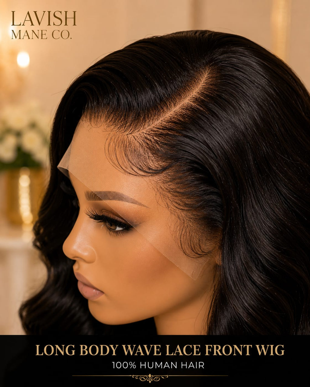 Long Body Wave 100% Human Hair Lace Front Wig