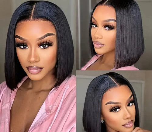 10 inch Brazilian Virgin Human Hair Glueless Frontal Bob Wig
