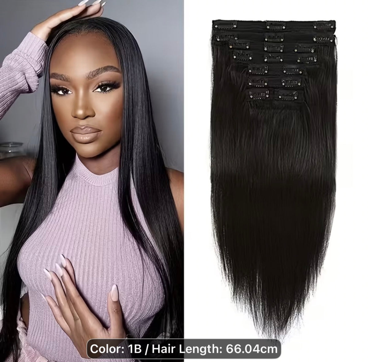Straight Long Full Head Clip-in Hair Extensions