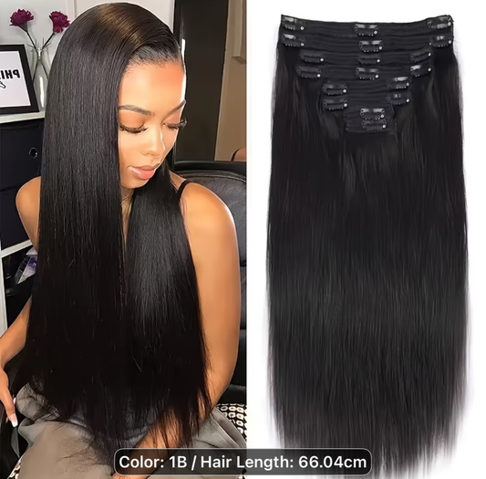 Straight Long Full Head Clip-in Hair Extensions