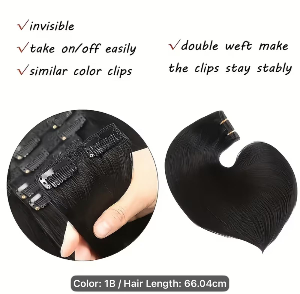 Straight Long Full Head Clip-in Hair Extensions