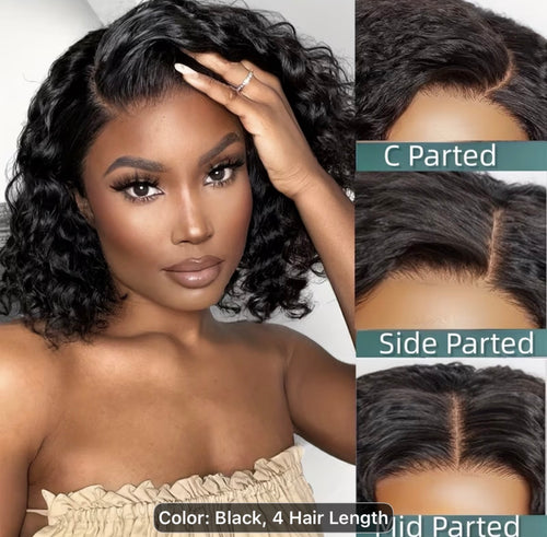 10 inch Brazilian Deep Wave Curly Bob Wig SA