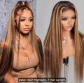 12” Glueless Piano Color Straight Wig – 100% Human Hair SA