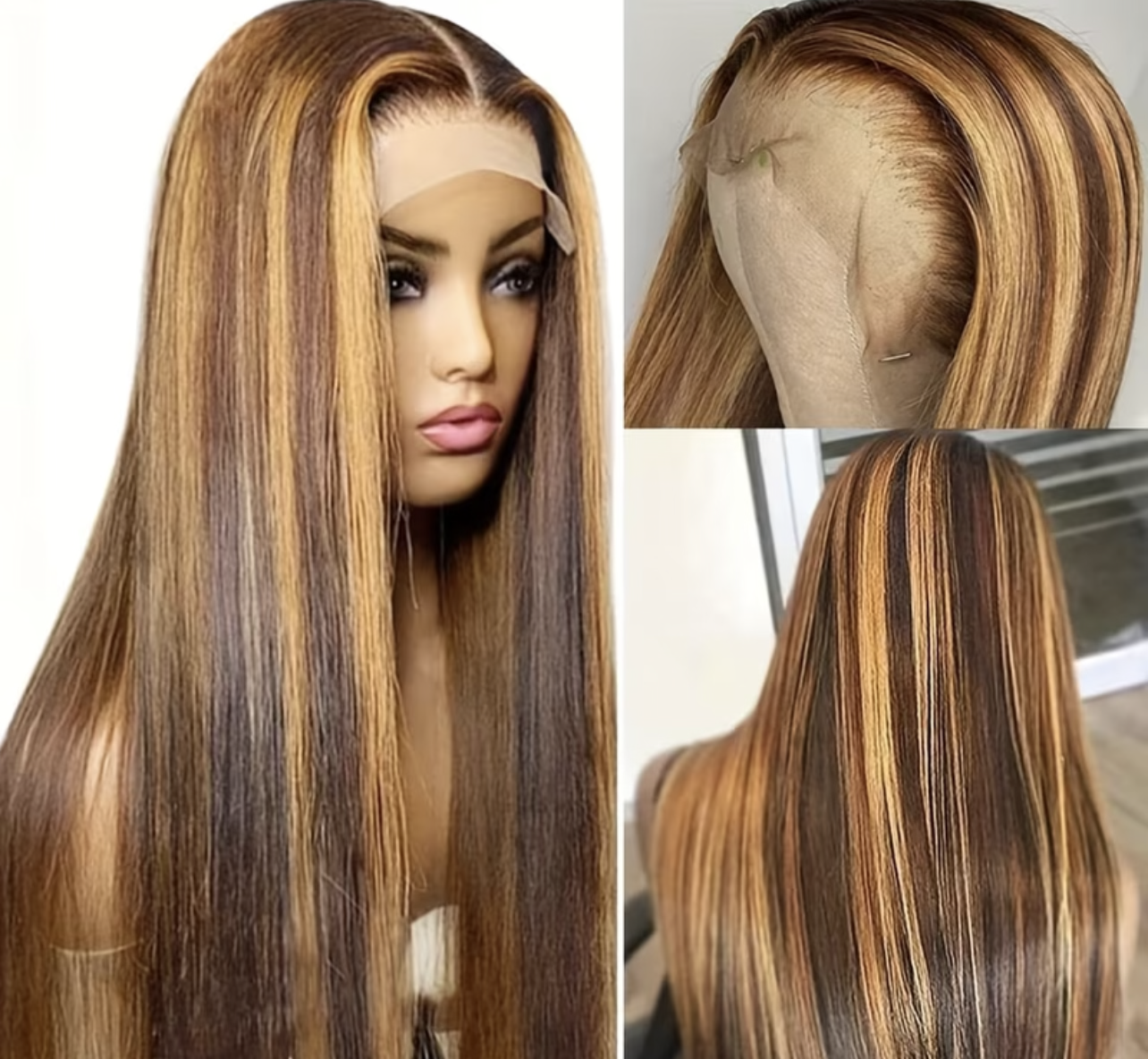 12” Glueless Piano Color Straight Wig – 100% Human Hair SA
