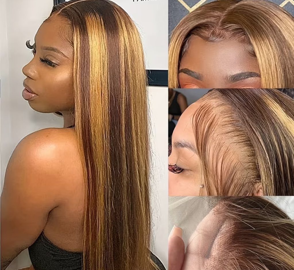12” Glueless Piano Color Straight Wig – 100% Human Hair SA