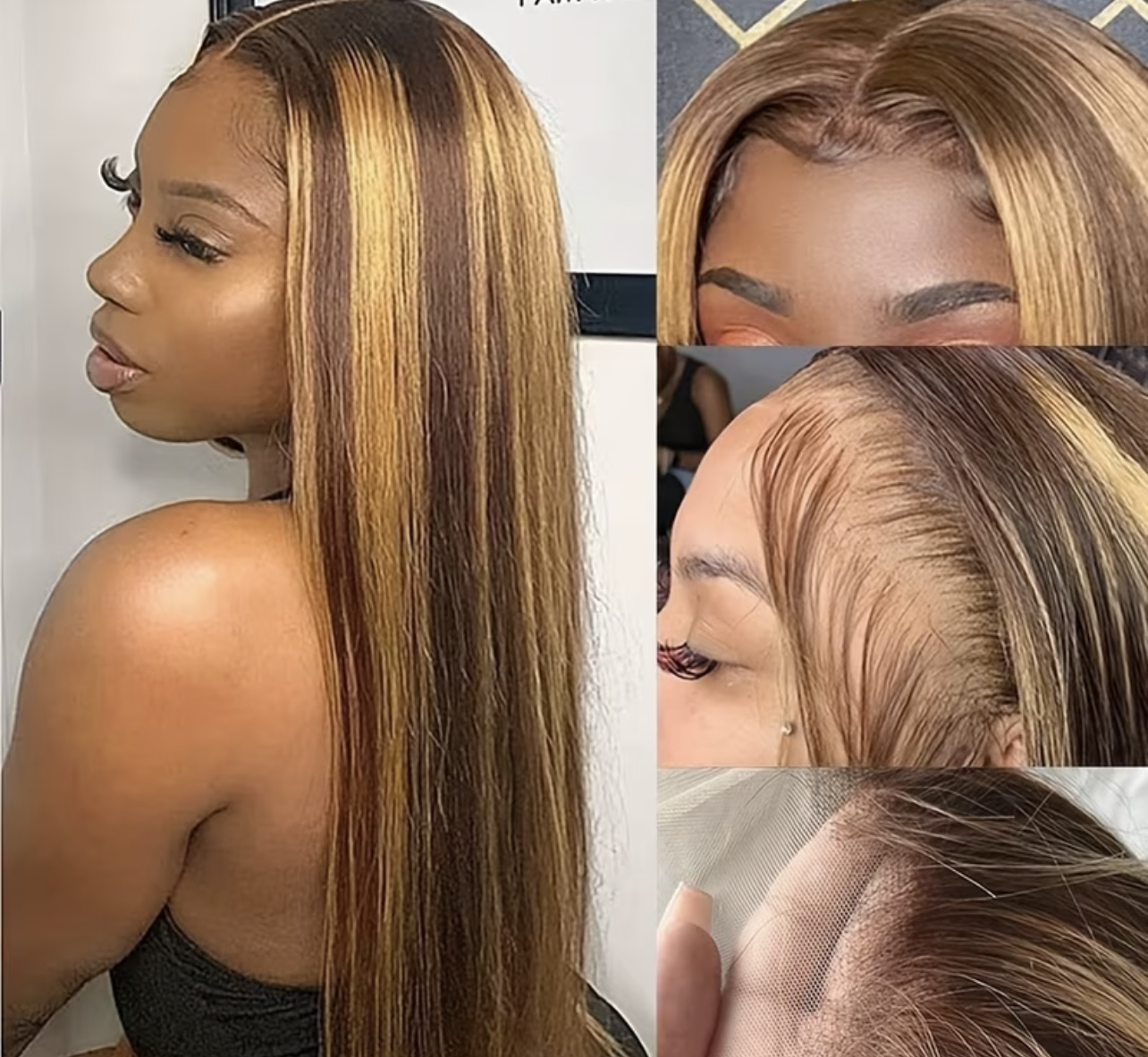 12” Glueless Piano Color Straight Wig – 100% Human Hair SA