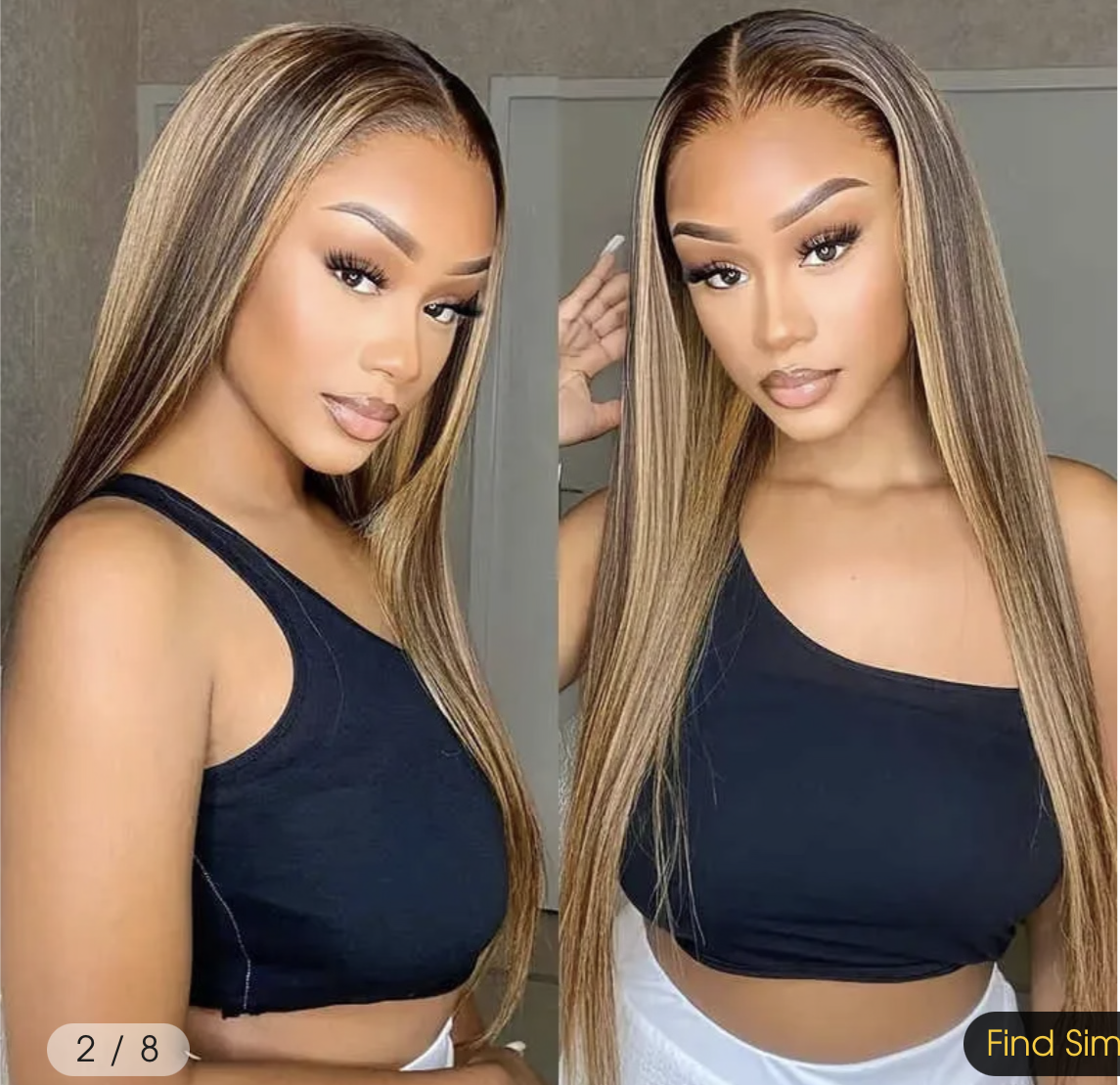 13×4 Highlighted Brown Lace Wig – Glueless Human Hair
