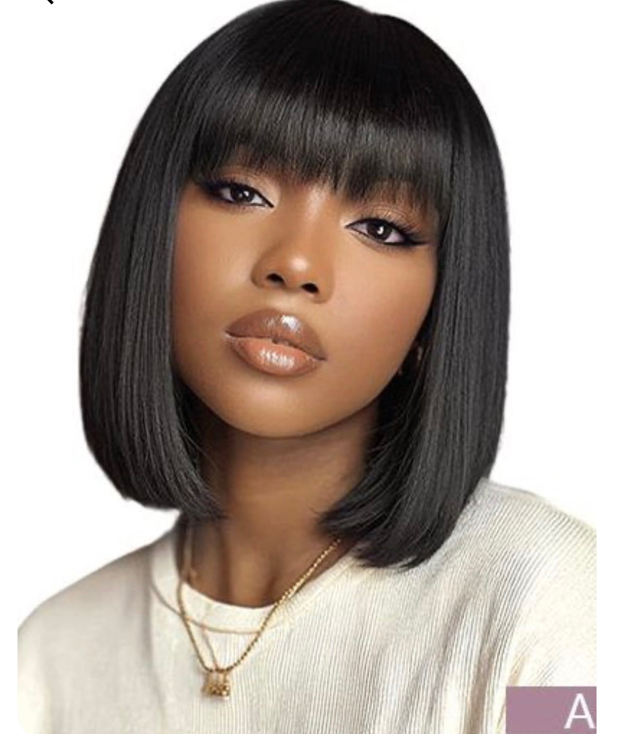 10” Glueless Fringe Bob Wig – No Lace | 100% Human Hair