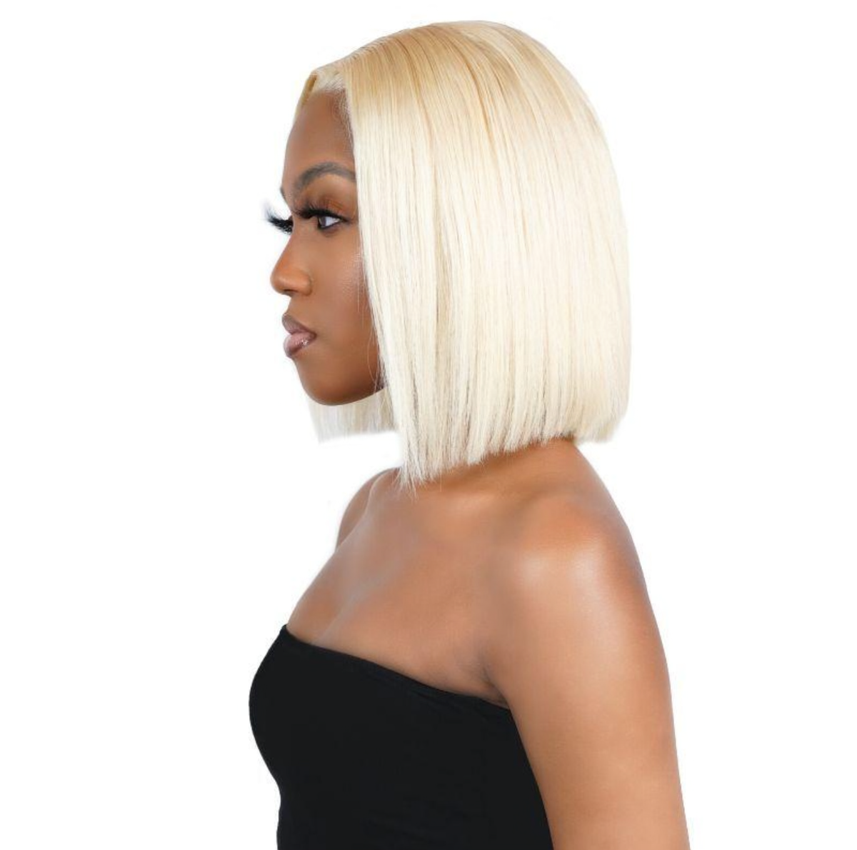 10” Glueless Warm Light Blonde Bob 100% Human Hair Wig