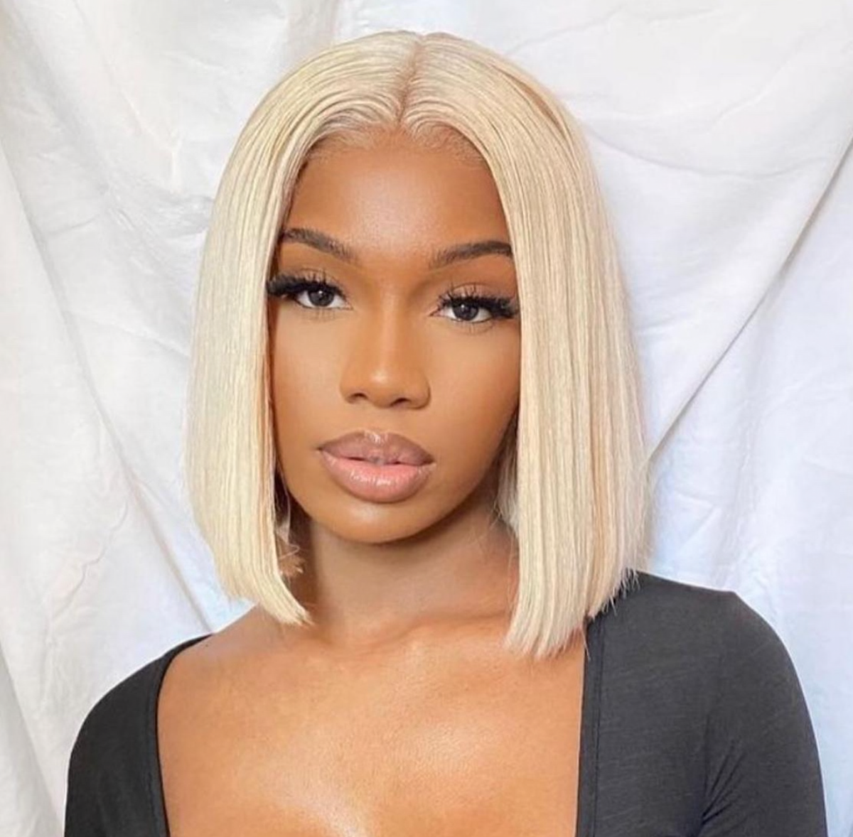 10” Glueless Warm Light Blonde Bob 100% Human Hair Wig