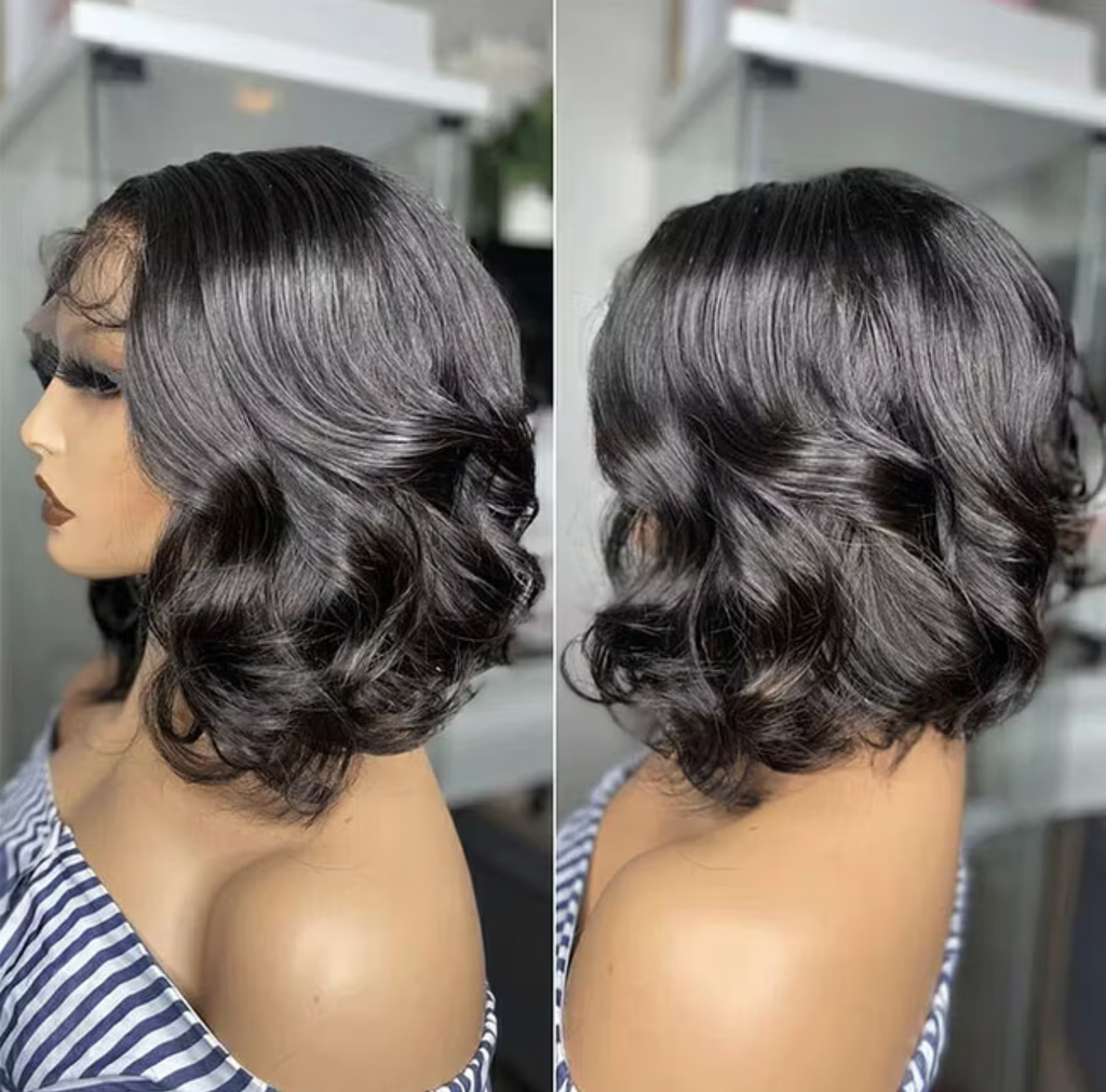 12” Bouncy Bob 100% Human Hair | Glueless Wig