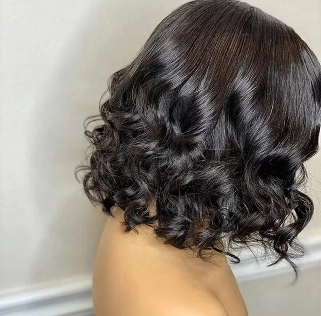 12” Bouncy Bob 100% Human Hair | Glueless Wig