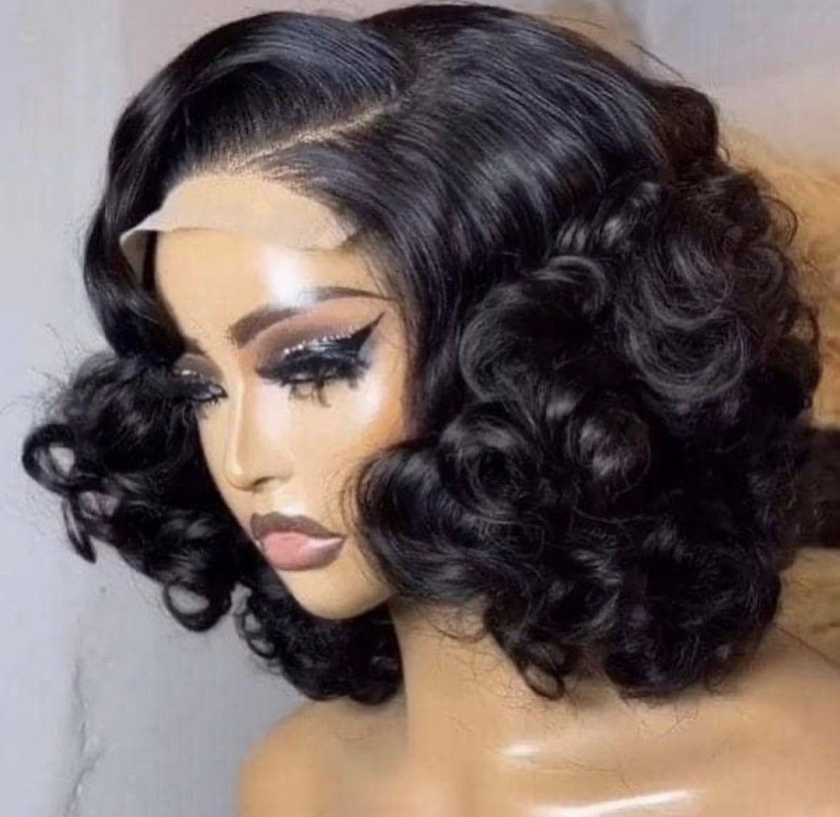 12” Bouncy Bob 100% Human Hair | Glueless Wig