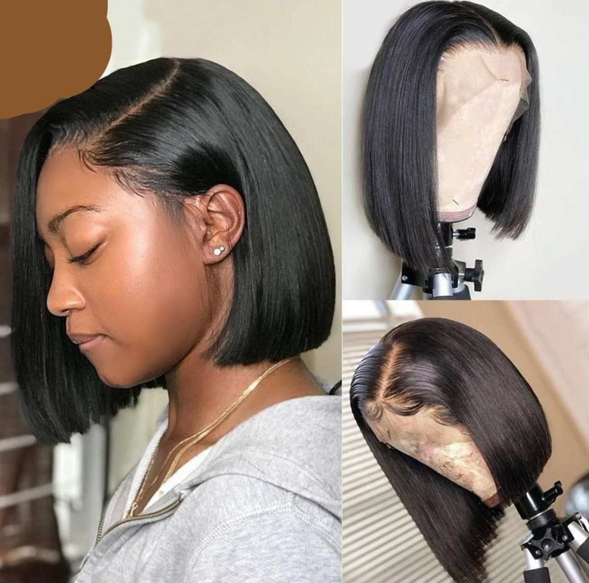 10” Glueless Wear & Go Bob Wig – No Lace | 100% Human Hair