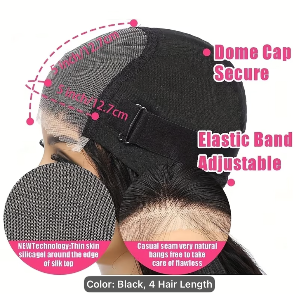 Glueless Straight HD Lace Frontal Wig – 100% Human Hair | SA