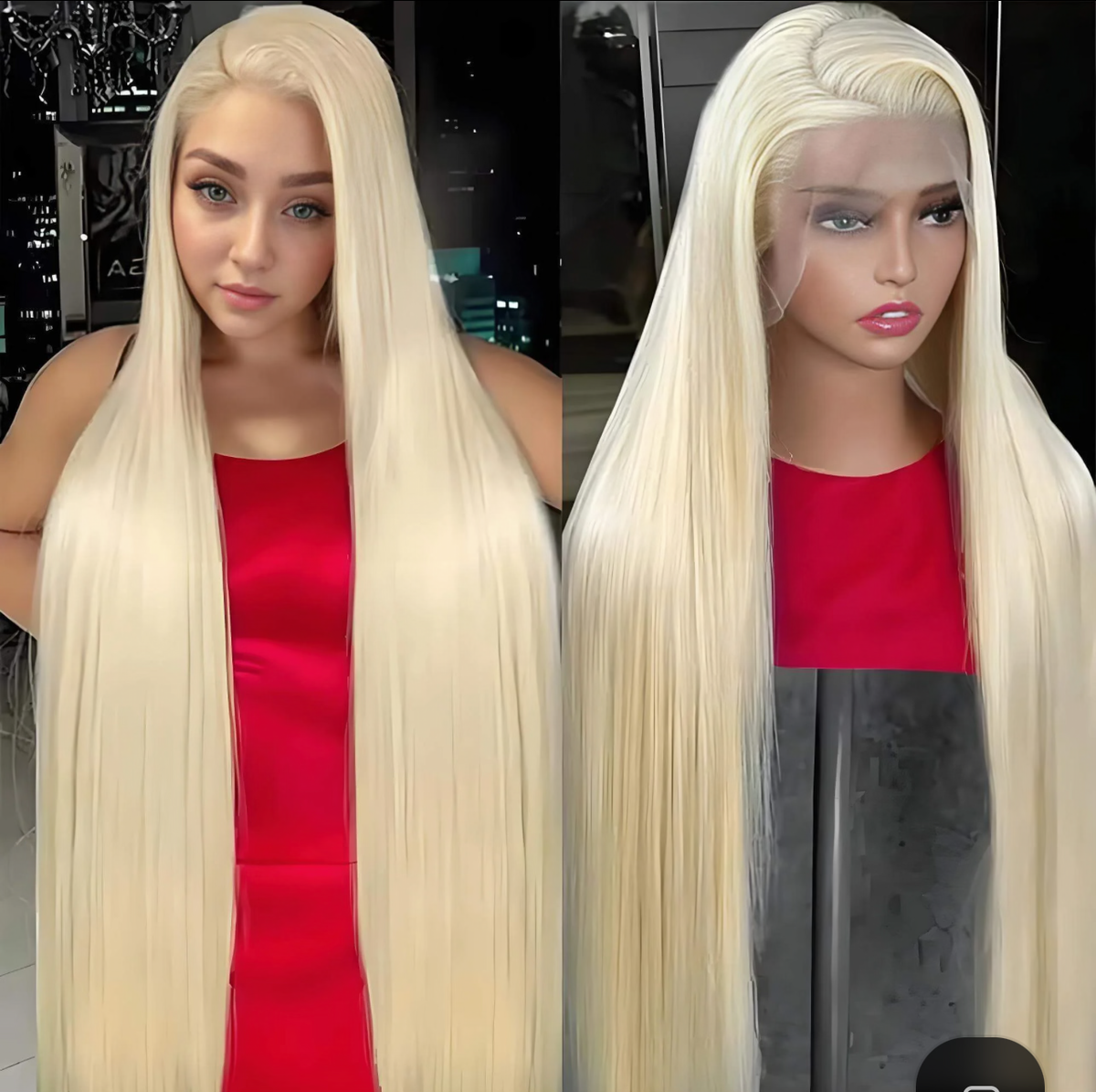 13×4 Straight Lace Front Wig – Blonde | 100% Human Hair | Natural Hairline