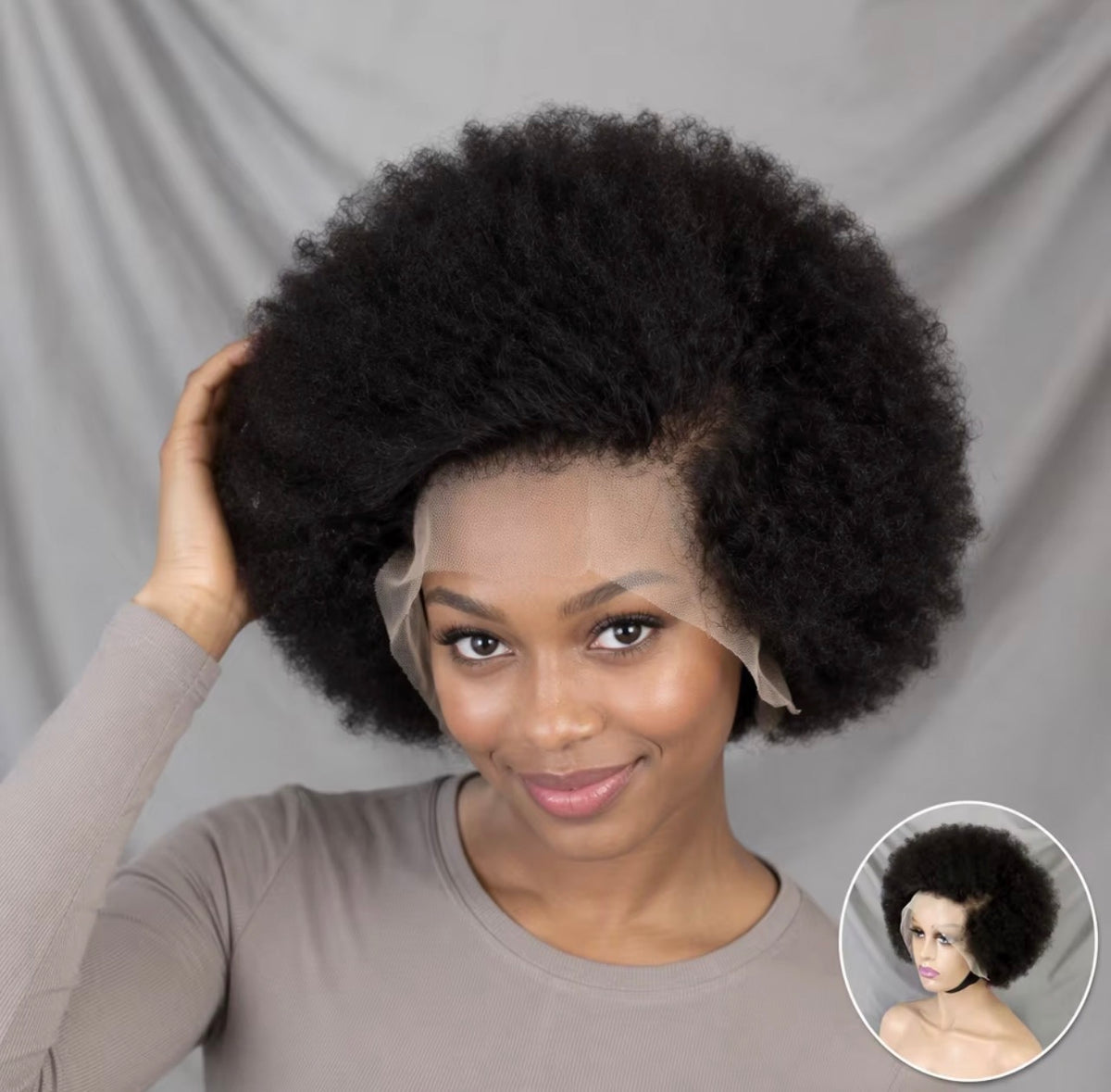 Afro Wig – 13×4 Frontal Lace | 100% Human Hair | Glueless