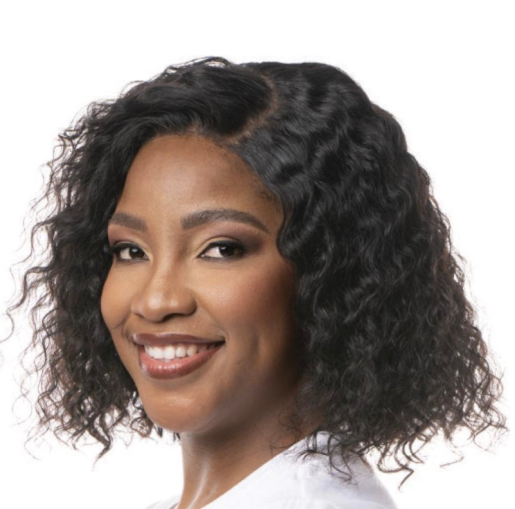 10” Glueless Deep Wave Curly Bob Wig – 4×4 Lace Closure | 100% Human Hair