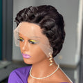 8” Glueless Natural Black Pixie Cut Wig – 100% Human Hair