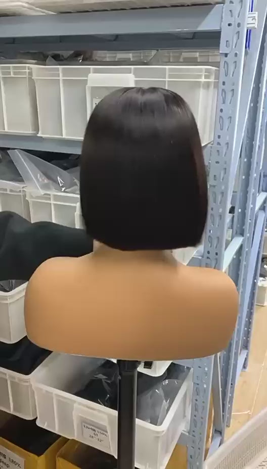 100% Human Hair Glueless Wear & Go 10-Inch Bob Wig (No Lace) | Lavish Mane Co SA